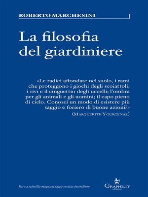 cover image of La filosofia del giardiniere